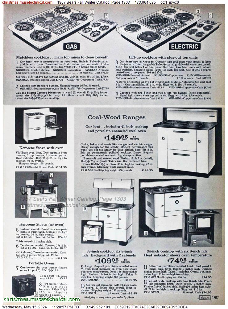 1967 Sears Fall Winter Catalog, Page 1303