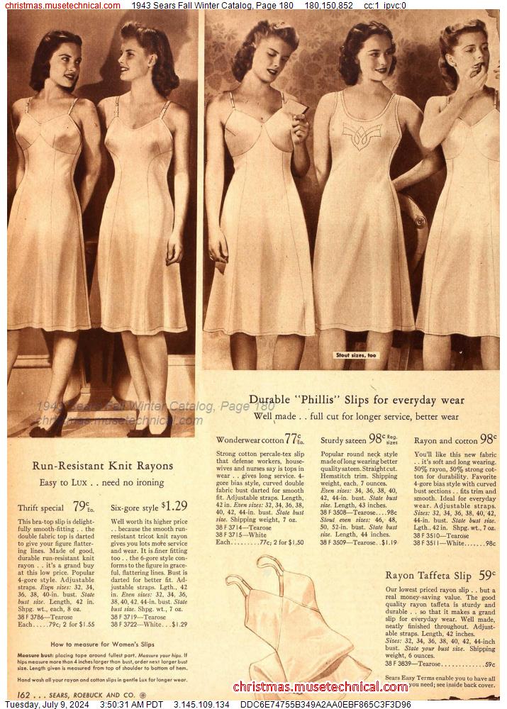 1943 Sears Fall Winter Catalog, Page 180