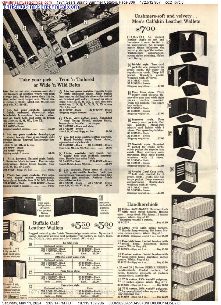 1971 Sears Spring Summer Catalog, Page 306