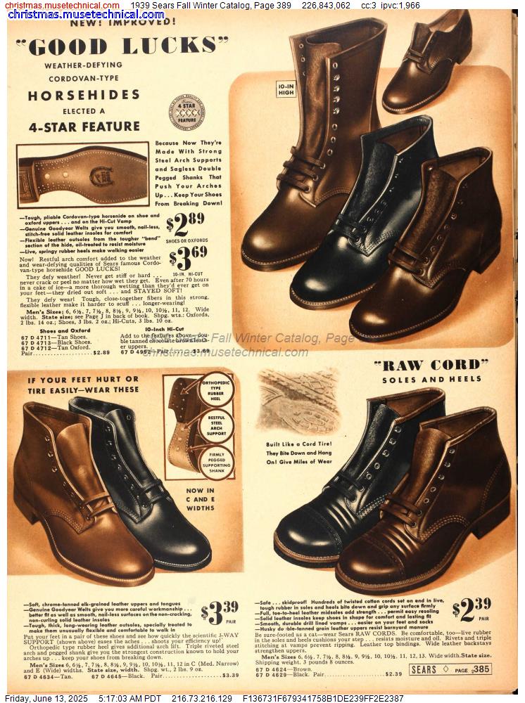 1939 Sears Fall Winter Catalog, Page 389