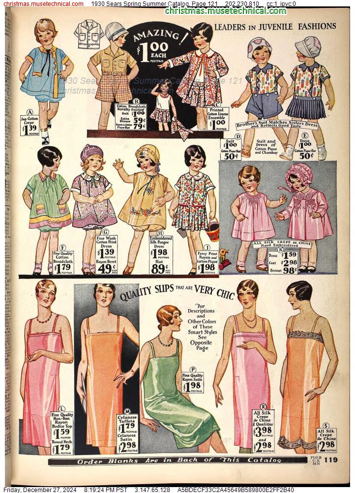 1930 Sears Spring Summer Catalog, Page 121