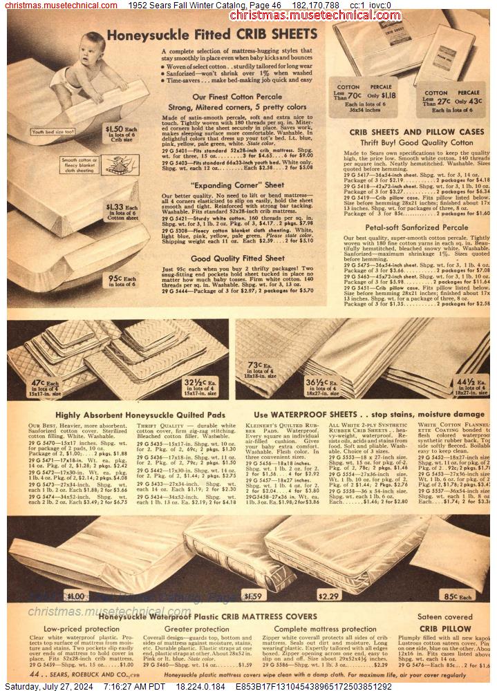 1952 Sears Fall Winter Catalog, Page 46