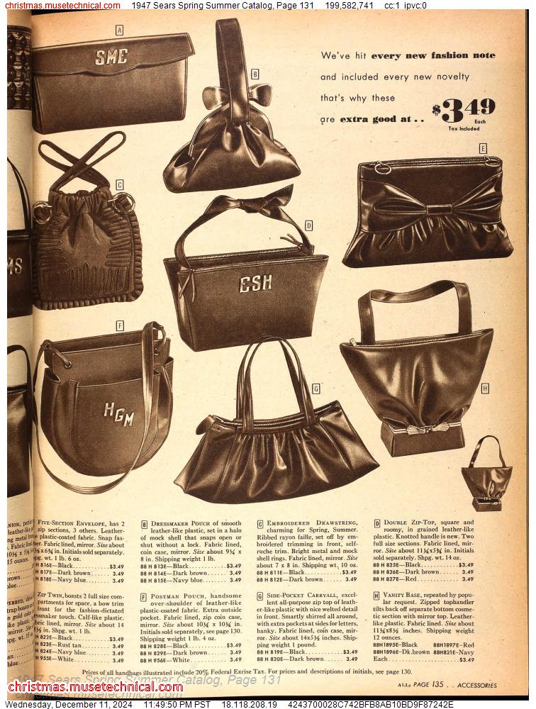 1947 Sears Spring Summer Catalog, Page 131