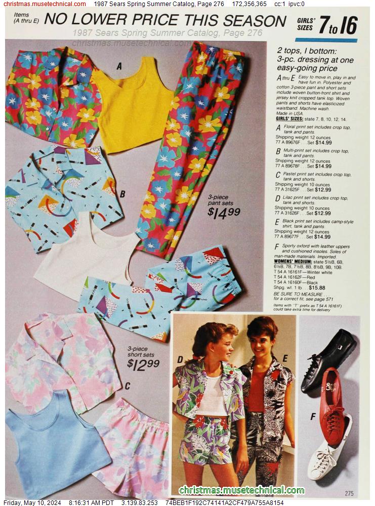 1987 Sears Spring Summer Catalog, Page 276