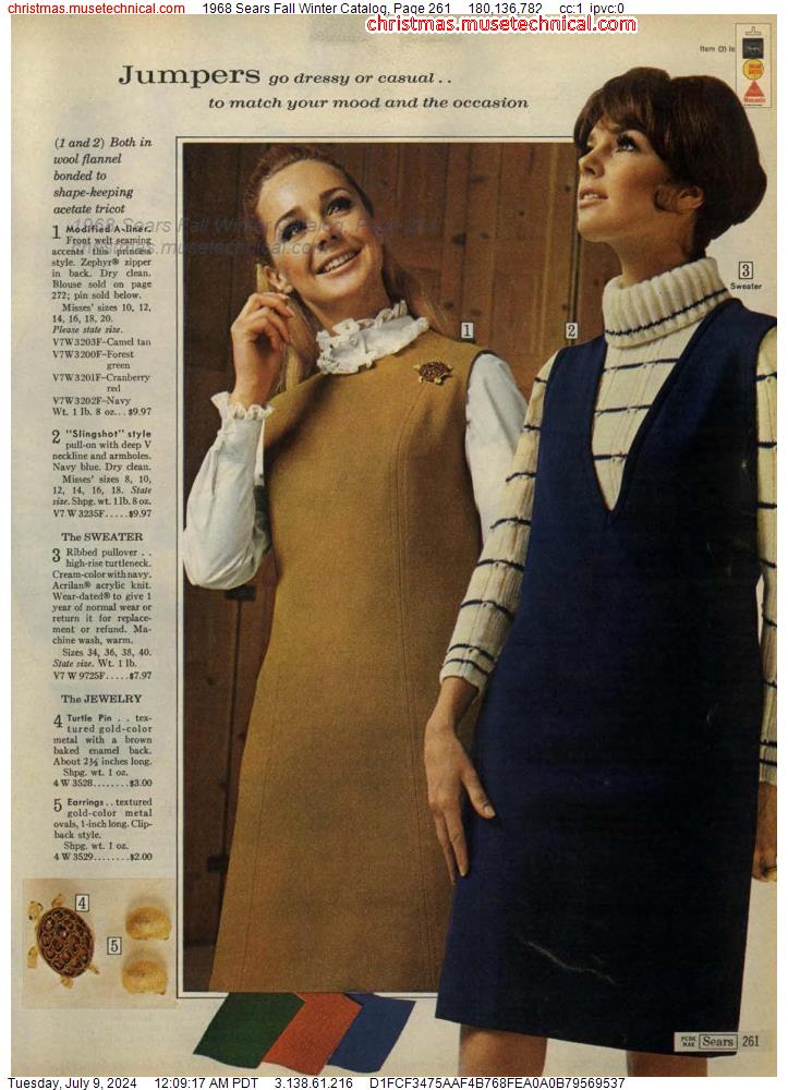 1968 Sears Fall Winter Catalog, Page 261