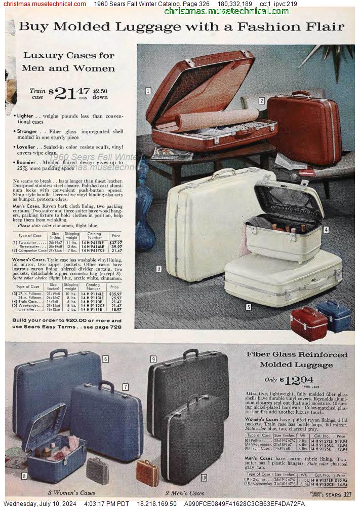 1960 Sears Fall Winter Catalog, Page 326