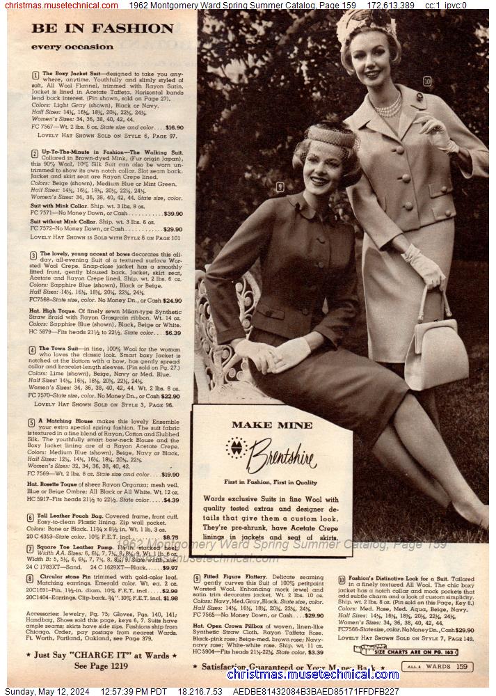 1962 Montgomery Ward Spring Summer Catalog, Page 159