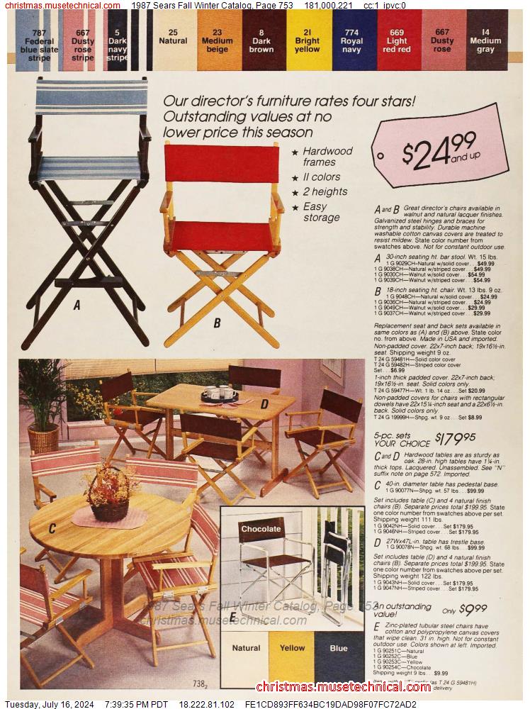 1987 Sears Fall Winter Catalog, Page 753