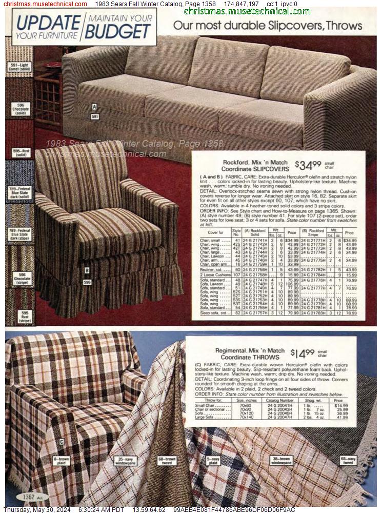 1983 Sears Fall Winter Catalog, Page 1358
