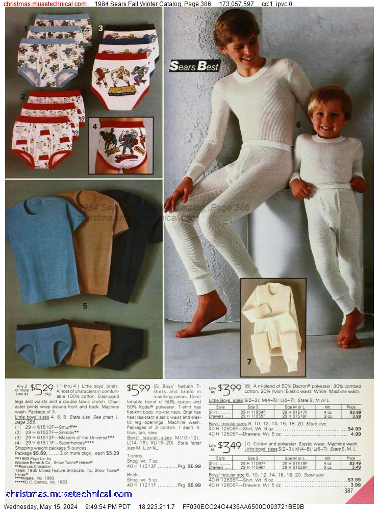 1984 Sears Fall Winter Catalog, Page 386
