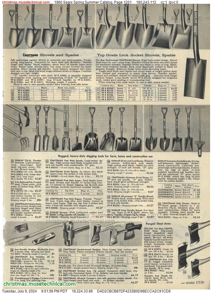 1960 Sears Spring Summer Catalog, Page 1201