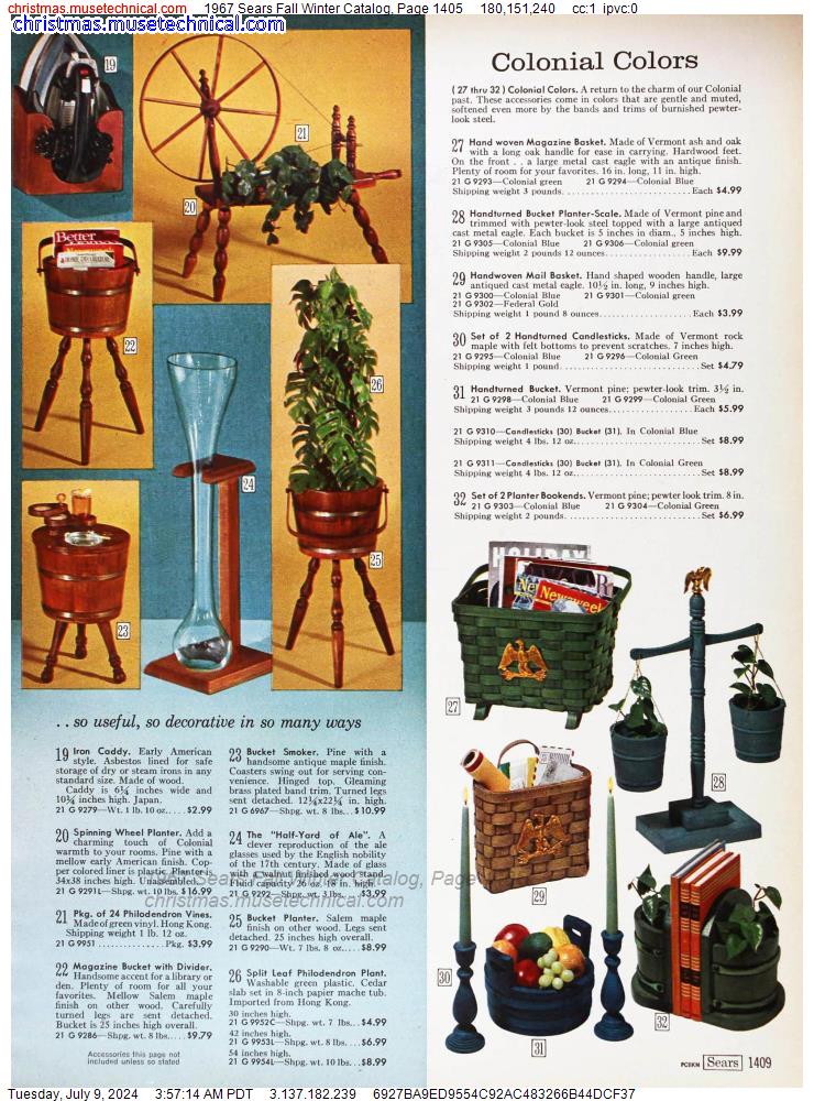 1967 Sears Fall Winter Catalog, Page 1405