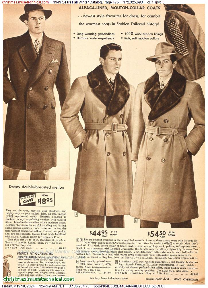 1949 Sears Fall Winter Catalog, Page 475