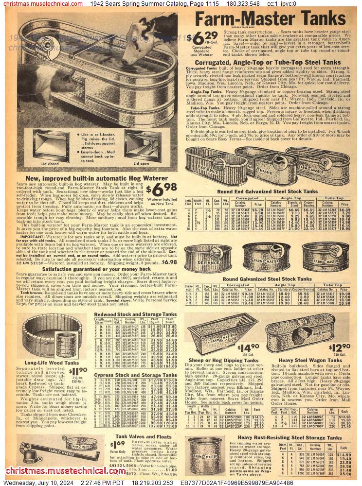 1942 Sears Spring Summer Catalog, Page 1115