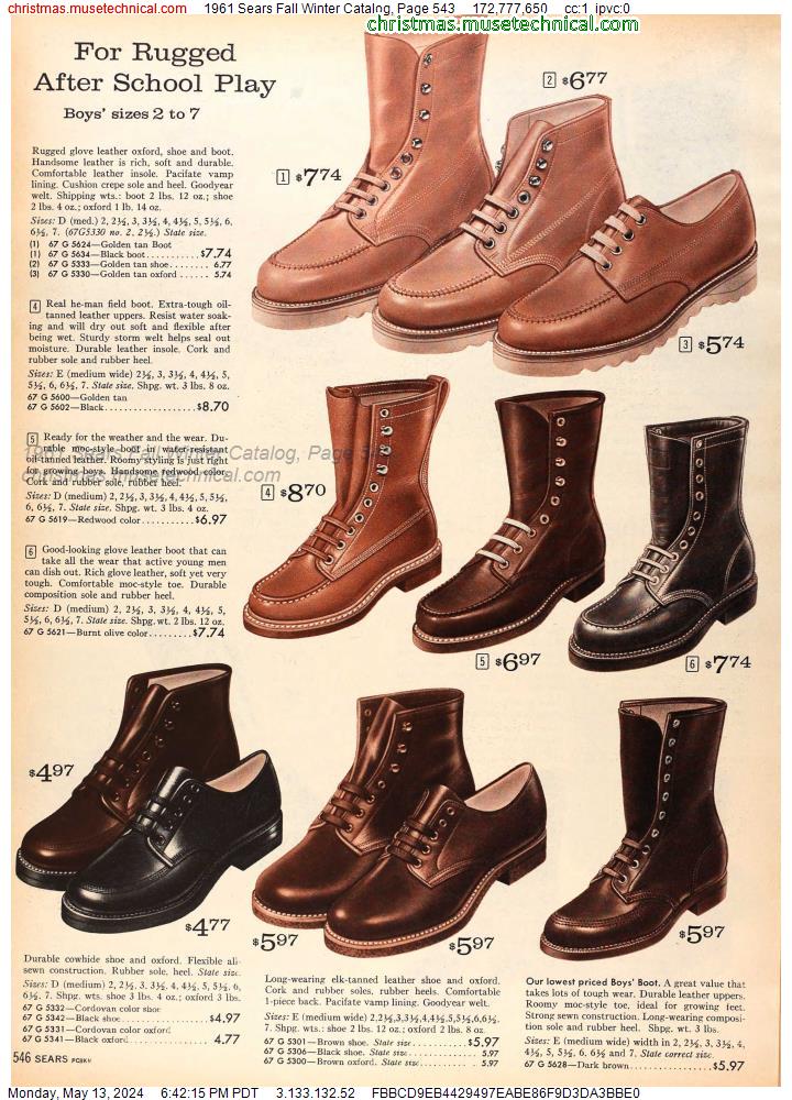 1961 Sears Fall Winter Catalog, Page 543