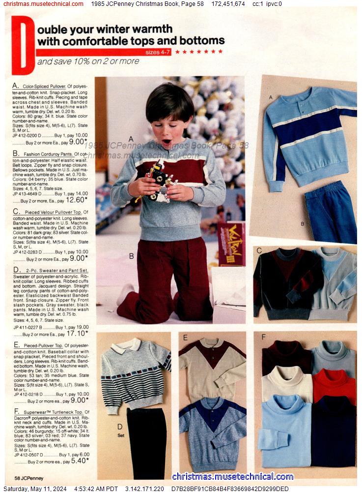 1985 JCPenney Christmas Book, Page 58