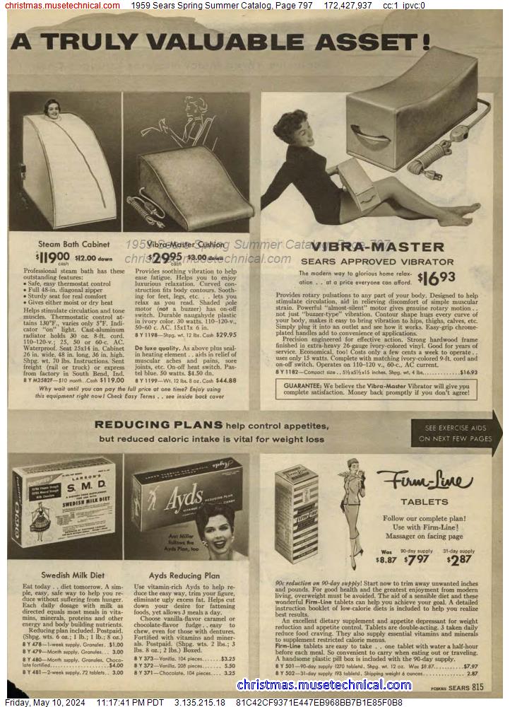 1959 Sears Spring Summer Catalog, Page 797
