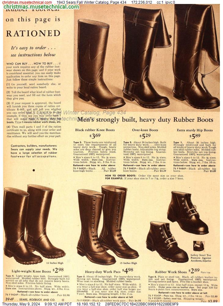 1943 Sears Fall Winter Catalog, Page 434