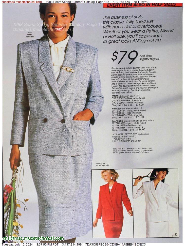 1988 Sears Spring Summer Catalog, Page 187