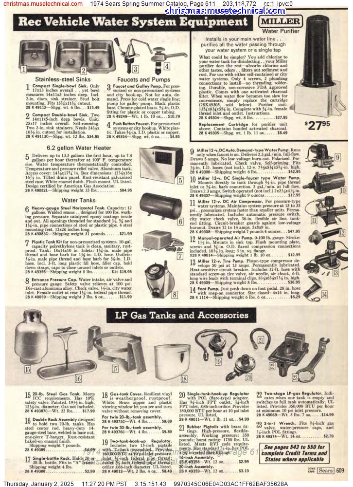 1974 Sears Spring Summer Catalog, Page 611