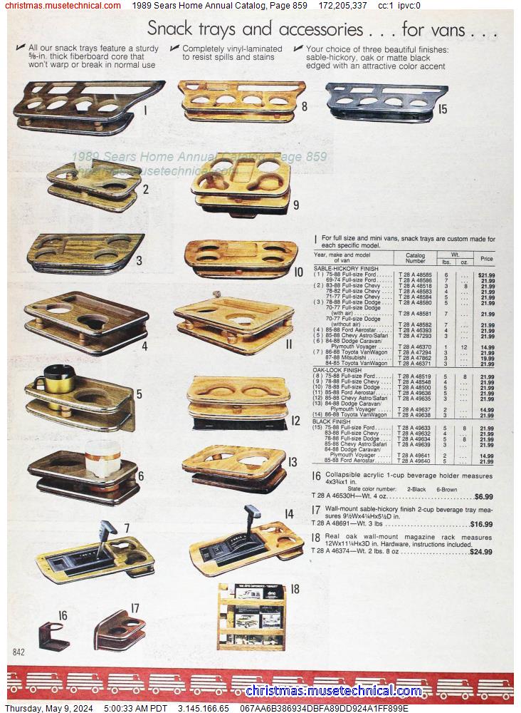 1989 Sears Home Annual Catalog, Page 859