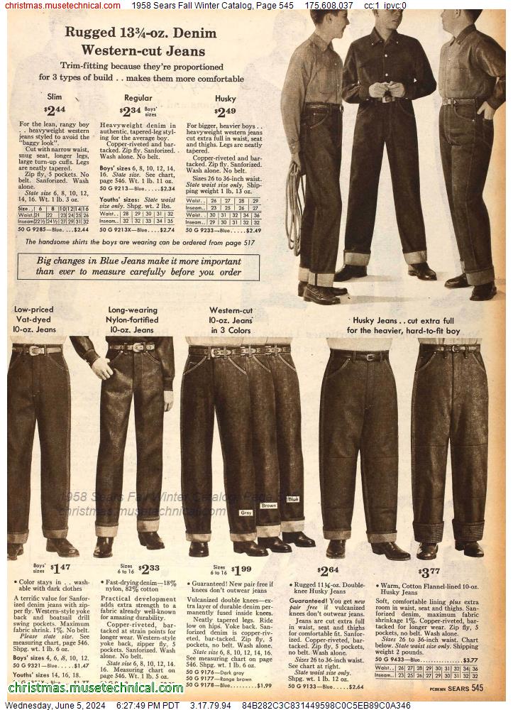 1958 Sears Fall Winter Catalog, Page 545