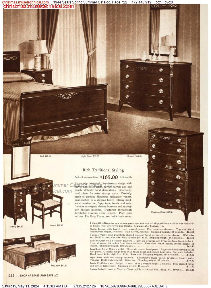 1944 Sears Spring Summer Catalog, Page 722