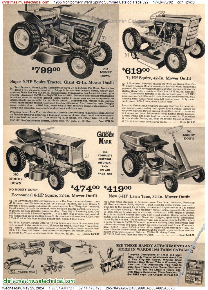 1965 Montgomery Ward Spring Summer Catalog, Page 522