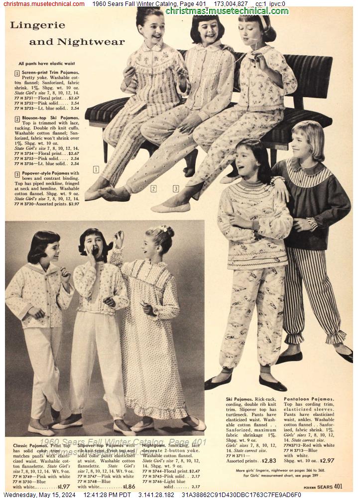 1960 Sears Fall Winter Catalog, Page 401