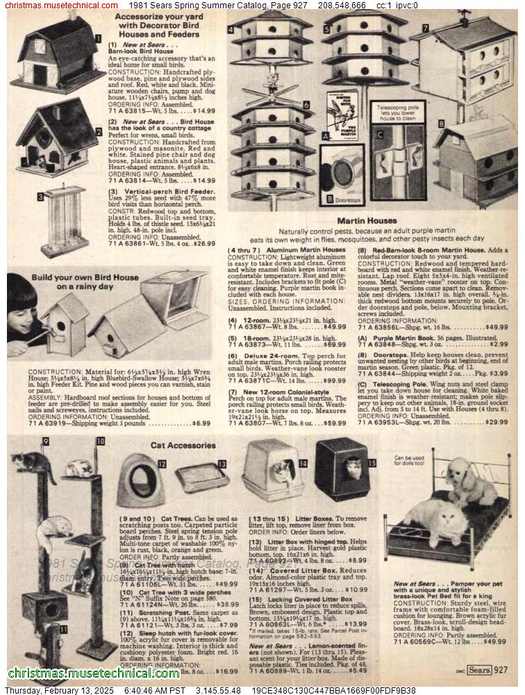 1981 Sears Spring Summer Catalog, Page 927