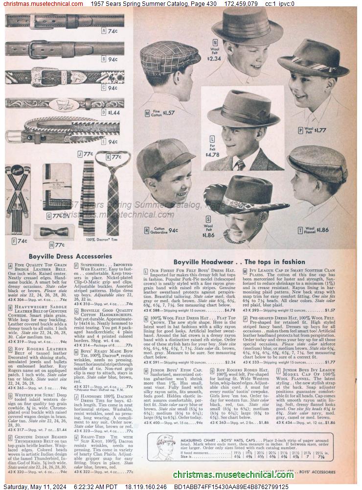 1957 Sears Spring Summer Catalog, Page 430