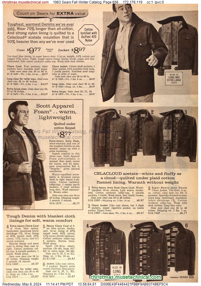 1963 Sears Fall Winter Catalog, Page 656