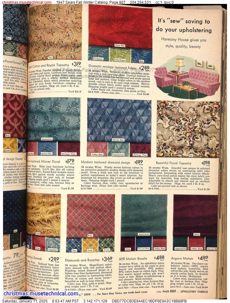 1947 Sears Fall Winter Catalog, Page 907