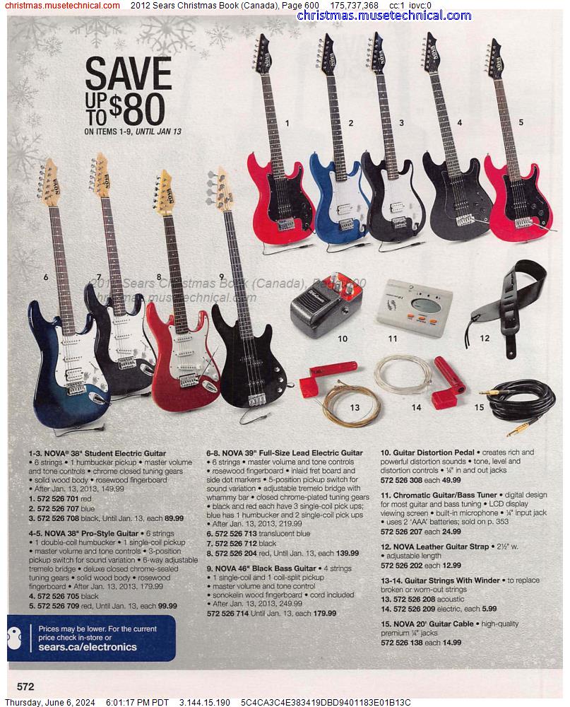 2012 Sears Christmas Book (Canada), Page 600