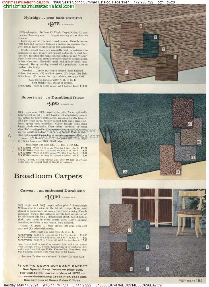 1960 Sears Spring Summer Catalog, Page 1347