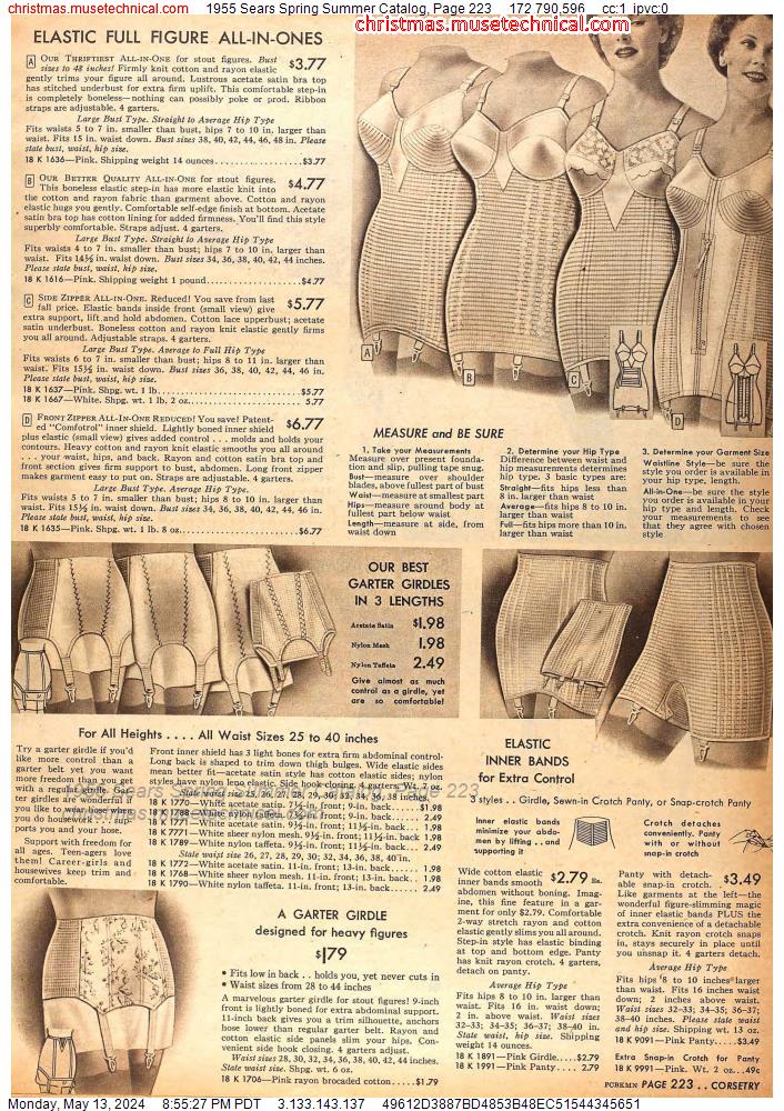 1955 Sears Spring Summer Catalog, Page 223