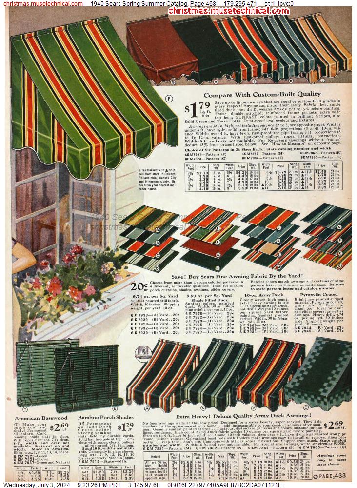 1940 Sears Spring Summer Catalog, Page 468