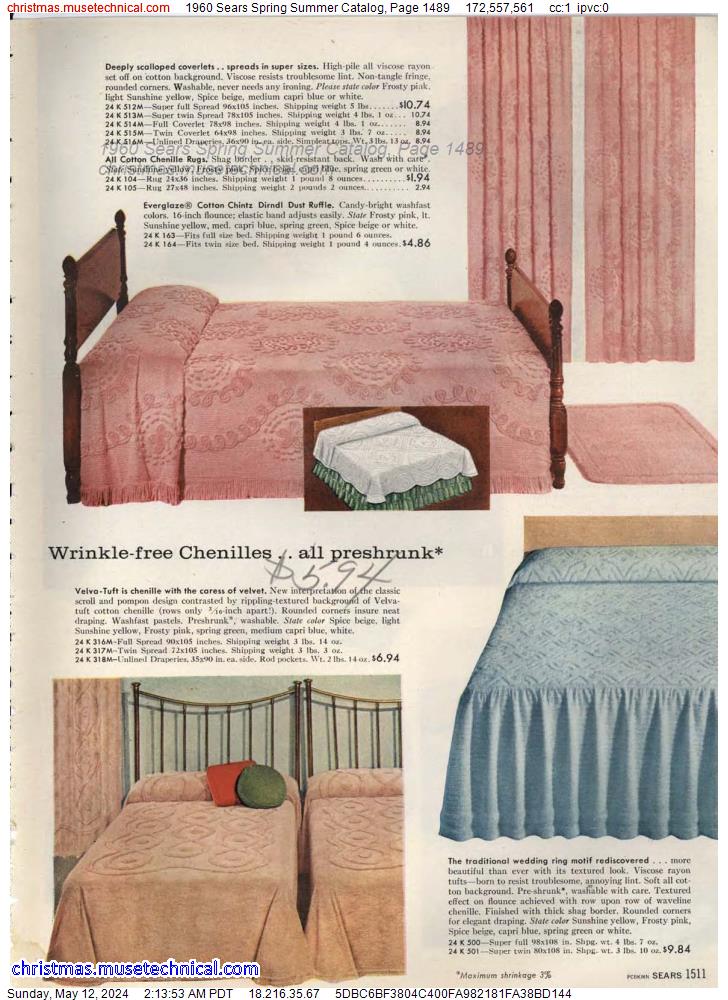 1960 Sears Spring Summer Catalog, Page 1489