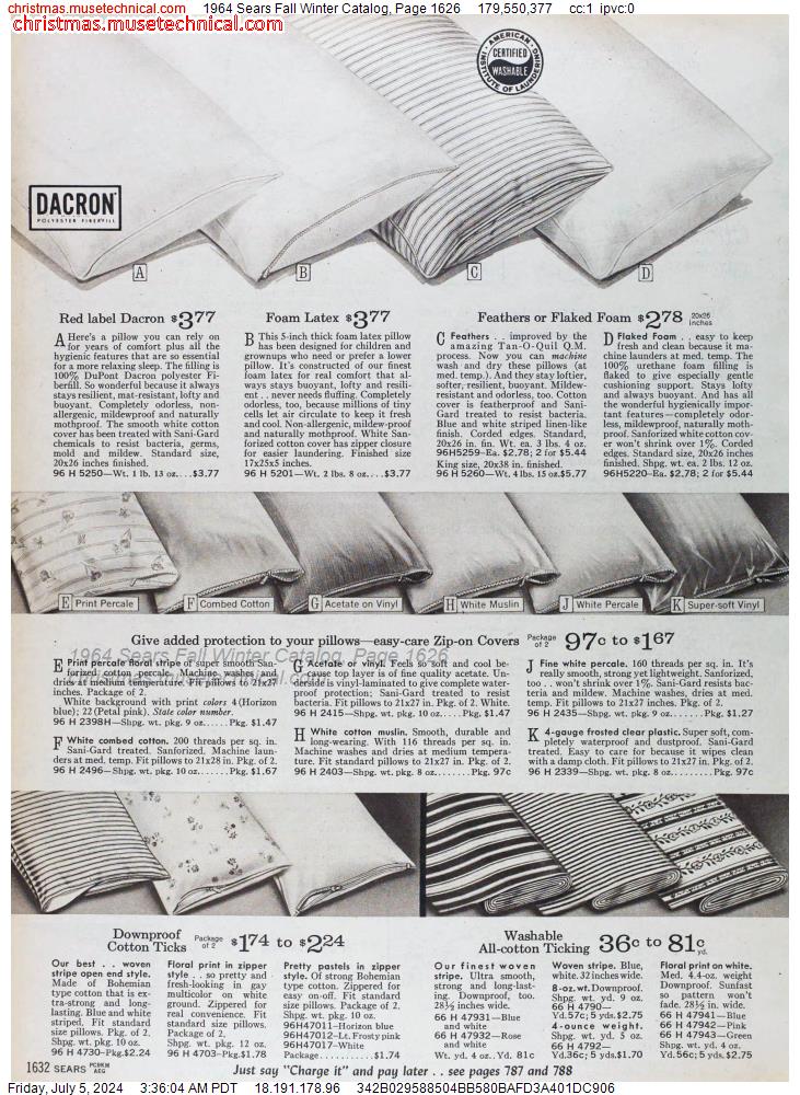 1964 Sears Fall Winter Catalog, Page 1626