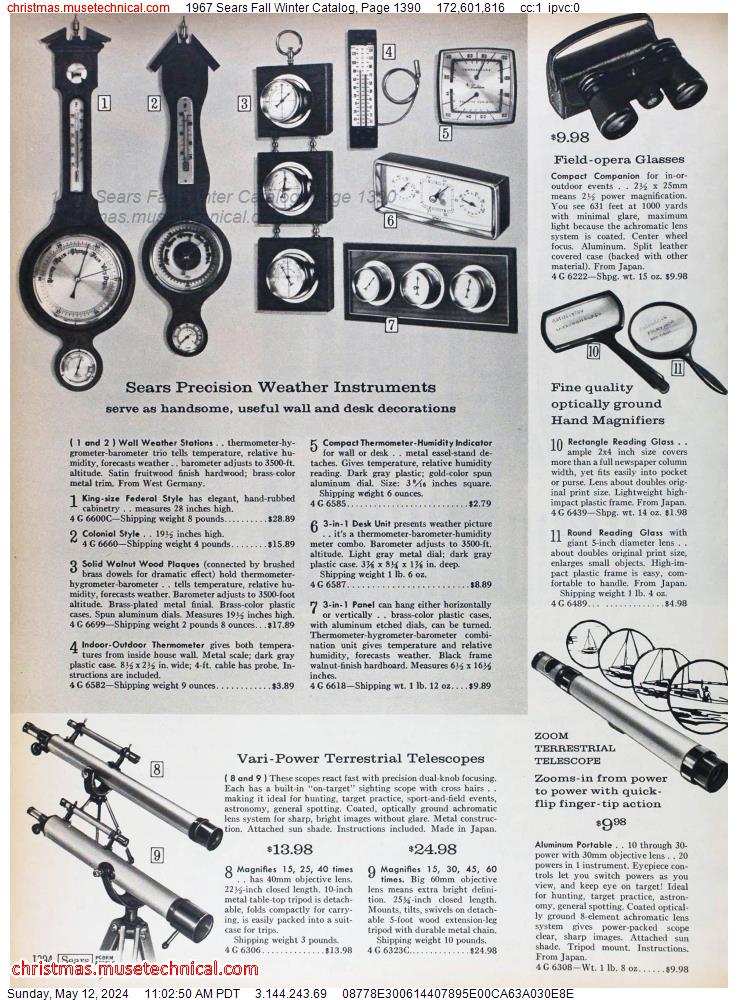 1967 Sears Fall Winter Catalog, Page 1390