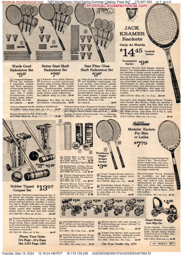 1965 Montgomery Ward Spring Summer Catalog, Page 847