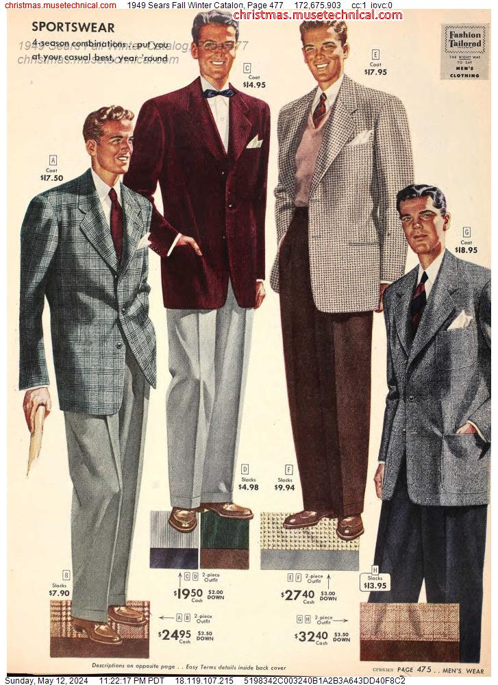 1949 Sears Fall Winter Catalog, Page 477
