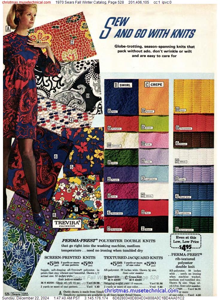 1970 Sears Fall Winter Catalog, Page 528