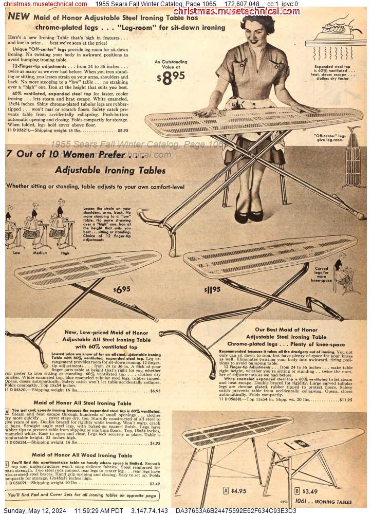 1955 Sears Fall Winter Catalog, Page 1065