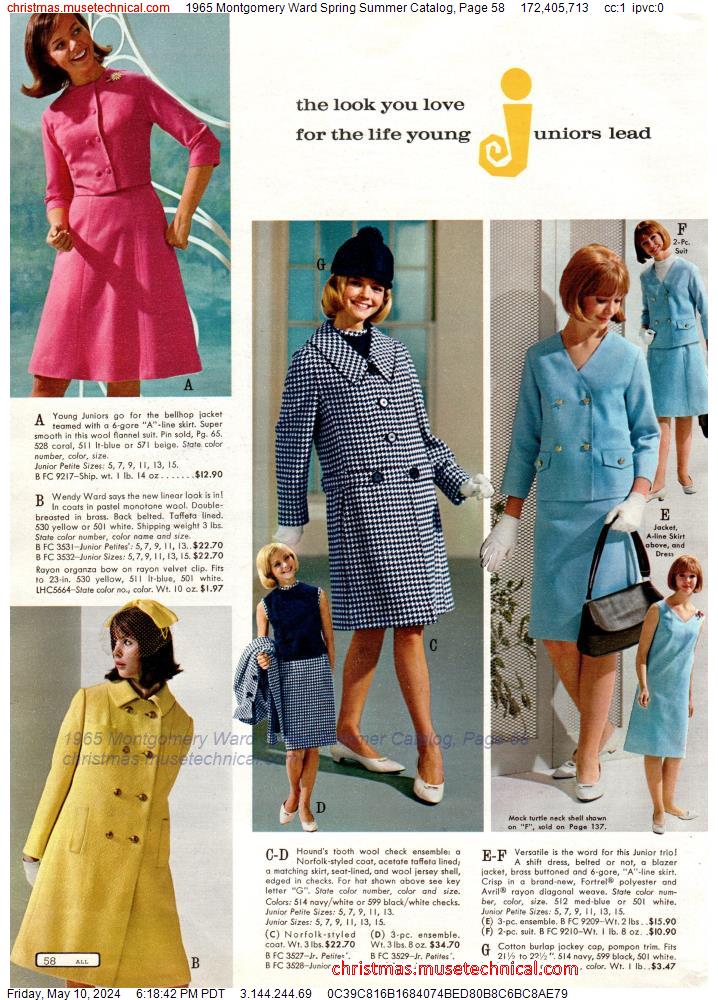 1965 Montgomery Ward Spring Summer Catalog, Page 58