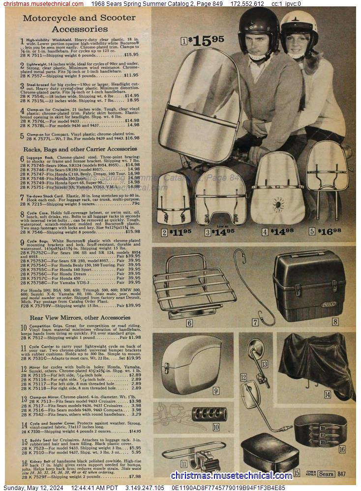 1968 Sears Spring Summer Catalog 2, Page 849