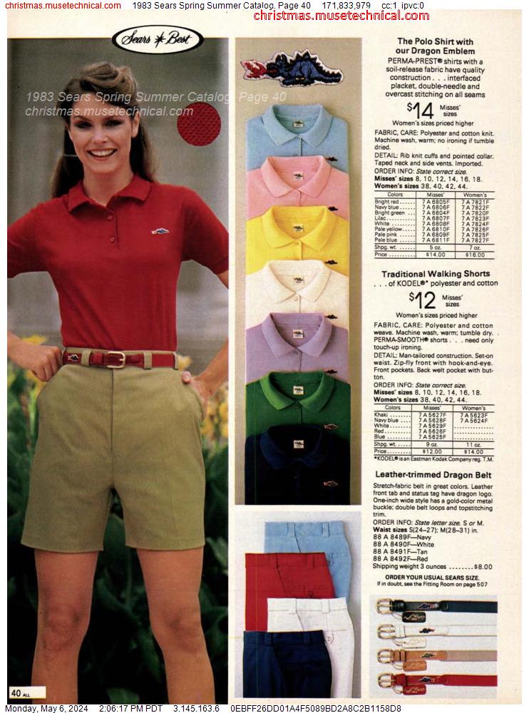 1983 Sears Spring Summer Catalog, Page 40