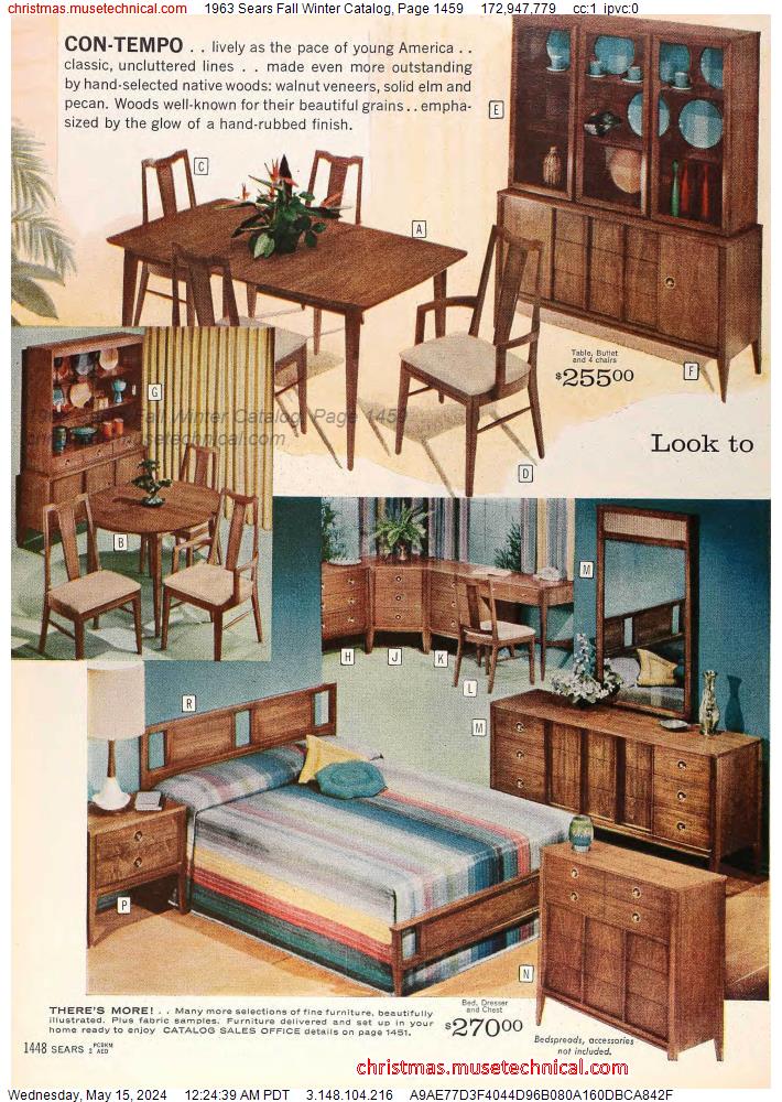 1963 Sears Fall Winter Catalog, Page 1459