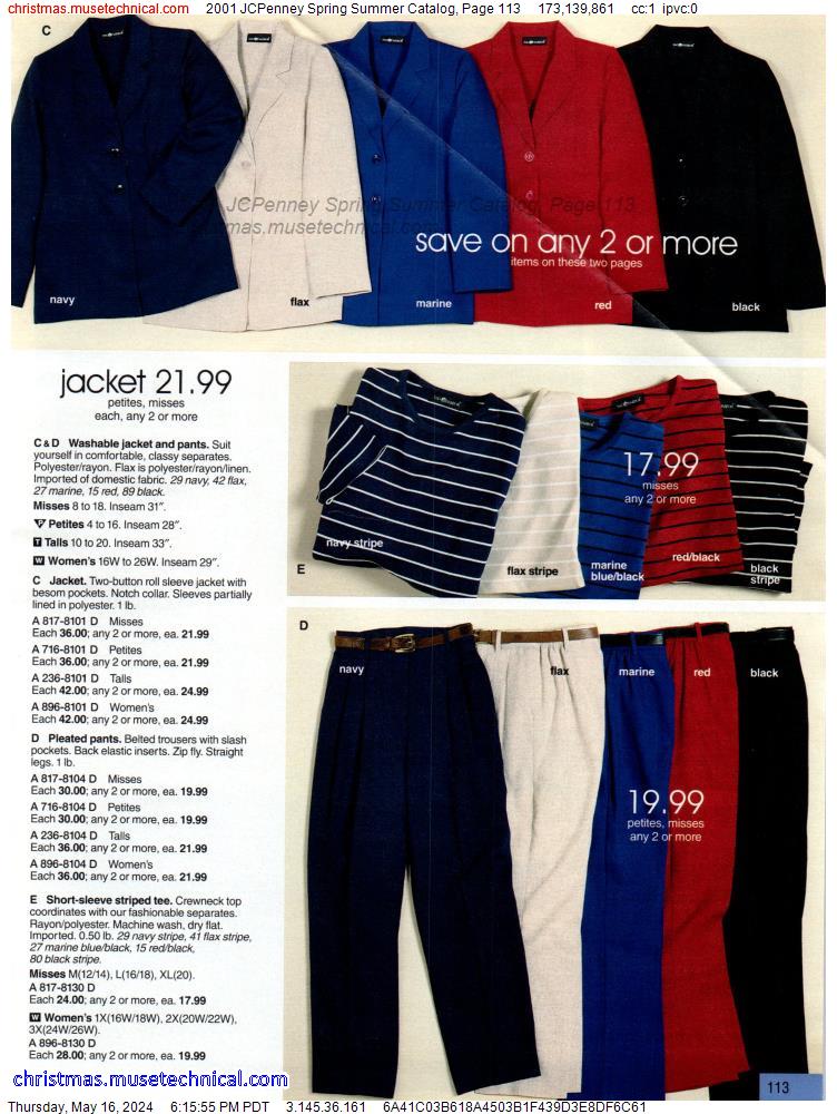 2001 JCPenney Spring Summer Catalog, Page 113