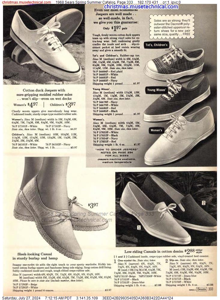 1968 Sears Spring Summer Catalog, Page 333